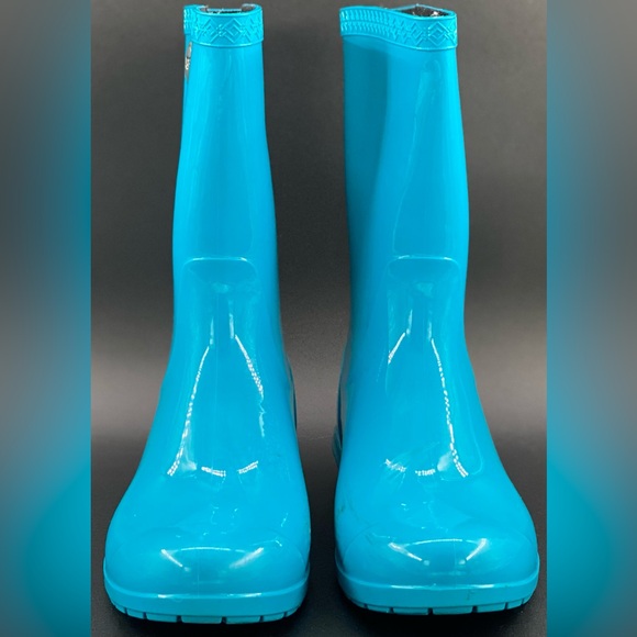 Enamel Blue Ugg Women’s Sienna Rain Boots Size 7 - Picture 2 of 16